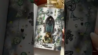 ASMR Artistic Journaling💚🖤@movyanofficial #journaling #journalwithme #scrapbooking