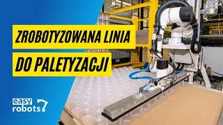 Zrobotyzowana linia do paletyzacji butelek w firmie CANPOL