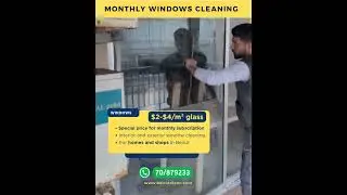 Monthly Window Cleaning in Beirut | Homes & Shops