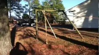 Final removal of the old rickety swing set