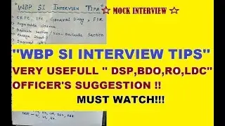 WB SI # INTERVIEW TIPS/// MOCK INTERVIEW #