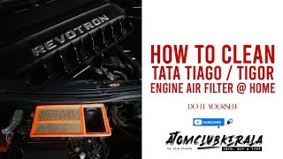 TATA TIAGO Engine Airfilter Cleaning ( diy ) Malayalam #tatasafety #tiago #diy