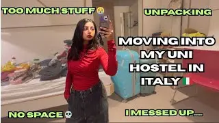 Moving Into My Uni Hostel in Italy 🇮🇹 | Storage Struggles 😭