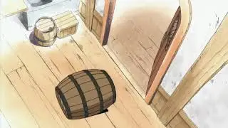 The first appearance of Monkey D. Luffy was inside the large barrel....
