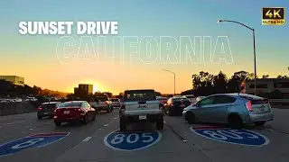 Sunset Drive from El Cajon to San Diego | Scenic Southern California | 4K 🌅