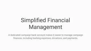 Tip: Why you need a dedicated bank account for your political campaign | Finn Armstrong-Schmakeit