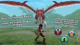 Vlam the Flame Dragon Ultimate Solo Victory (Two-Handed Sword) | Toram Online