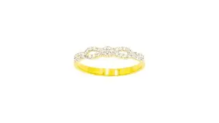 Happy Jewelry: แหวนเพชรโบว์บ่าคู่ ME584