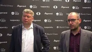 Leinier Domínguez and Alexei Shirov after R2 of the FIDE Grand Prix