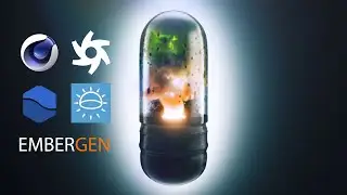Project Power Pill (Cinema 4D, Embergen, HDR Light Studio, Realflow, Octane Render)