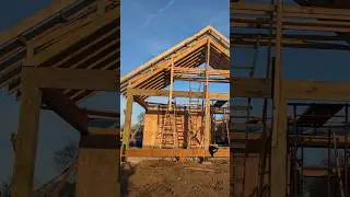 Toe up to trusses on straw bale