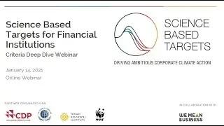 Science-Based Targets for Financial Institutions: Criteria Deep Dive Webinar