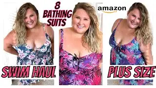 TRYING ON AMAZON BATHING SUITS | PLUS SIZE