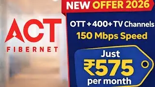 ACT New offer | Just at 575 | unlimited Internet |New plans with OTT channels and 400+ TV Channels 