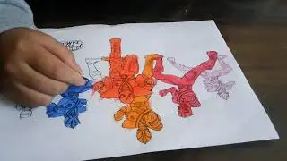 Coloring Picture of Superhero and Fruits 3   For Our Friends