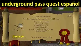 underground pass quest OSRS español 2024