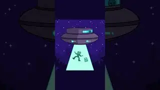 UFO TINGZ #animation #johnfinitee #animationloop #animated #alien #space #spaceship #ship #delivery
