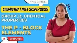 Group 13: Chemical Properties | p-block Elements | NEET 2024 | 2025 | Chaitali Mam | One Stop NEET