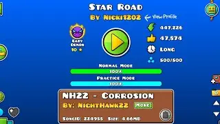 Star Road 🌠🛣️ [Easy Demon👿   10⭐] 100% - Primer Demon 2.2 / Geometry Dash