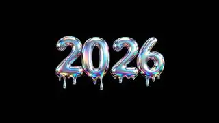 Happy new year 2026 animation | 2026 New year animation effect black background 
