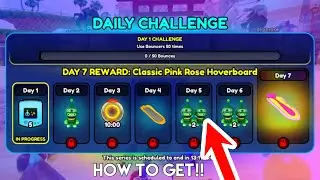 HOW TO GET THE NEW CLASSIC PINK ROSE HOVERBOARD IN SONIC SPEED SIMULATOR!! (Daily Challenge)