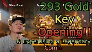 Gold Key Opening Plus Expertising a Legendary Commander!! -- Rise of Kingdoms