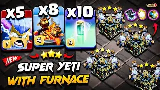 TH17 SUPER YETI Attack With FURNACE (Town Hall 17) | TH17 Attack Strategy With SUPER YETI & FURNACE