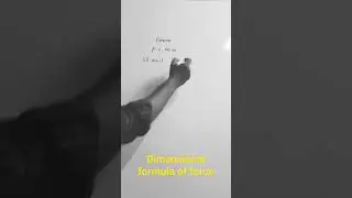 Dimensional formula of force #physicsshorts