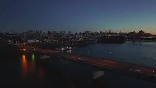 Ottawa night view Drone footage.