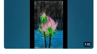 How to draw realistic Lotus art/Lotus art Oil pastel/Step by step Lotus art#drawing #oilpastelart