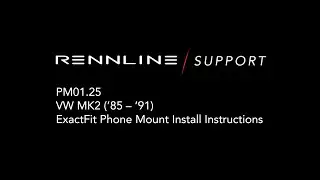 Rennline PM01.25 ExactFit Phone Mount Installation - VW MK2
