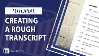 Rough Transcript Tutorial