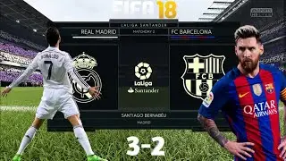 Real Madrid Vs Barcelona La Liga | FIFA 18 Full PS4 Gameplay
