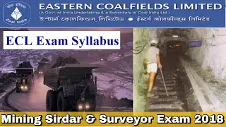ECL exam 2018 syllabus || mining sirdar and surveyor recruitment