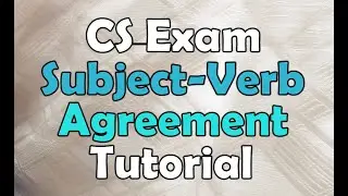 VERBAL - Subject-Verb Agreement Tutorial