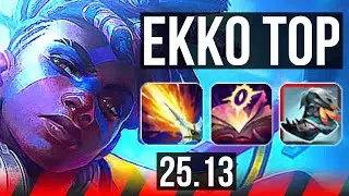 EKKO vs JHIN (TOP) | 10/3/10, Godlike | EUW Diamond | 25.13