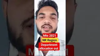 MTS 2021 Department Allocation out #ssc #ytshorts