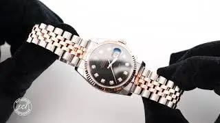 Rolex 116231 Datejust 36 mm 18K Rose Gold Black Diamond Dial Jubilee Bracelet Box and Papers 2009