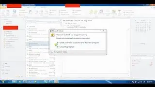 Outlook has stop working