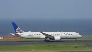 United Airlines Boeing 787-9 Dreamliner Departure / 2019-06-26 16:04-16:05 JST / Haneda Airport