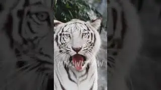 Roar white tiger bengal ll auman macan putih #shorts