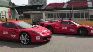Ferrari parade in singapore
