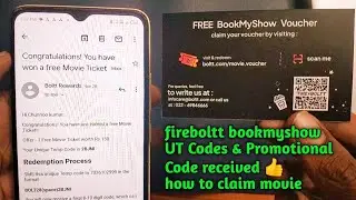 Fireboltt bookmyshow redeem code/unique temp code or promotional code received how to claim