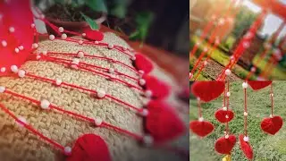 Wonderful heart shaped wall hanging//wind chime//jhumar||room decorating idea||under 50 rupees||2020