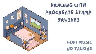 How I create art with stamp brushes 🖌️ on Procreate | iPad Asmr drawing