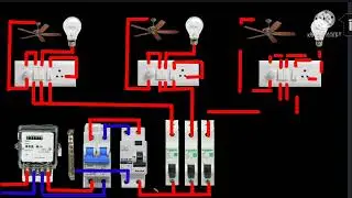 House 🏠 wiring connection video 🎥 from main distribution board using MCB & RCCB