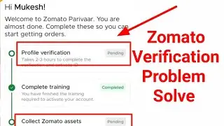 Fix Zomato Verification Pending Problem | Zomato id Verification Pending Problem Solve