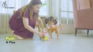 R for Rabbit Orapple Wiggle Colorful Musical Push Toy for Kids