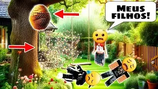 História Roblox - Os Filhos Que Derrubaram A Casa De Abelhas e Foram Atacados!