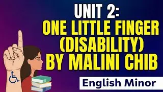 One little finger, Disability unit 2 Chib Malini  English minor for B.A B.Sc B.com. PDUSU RU DU 